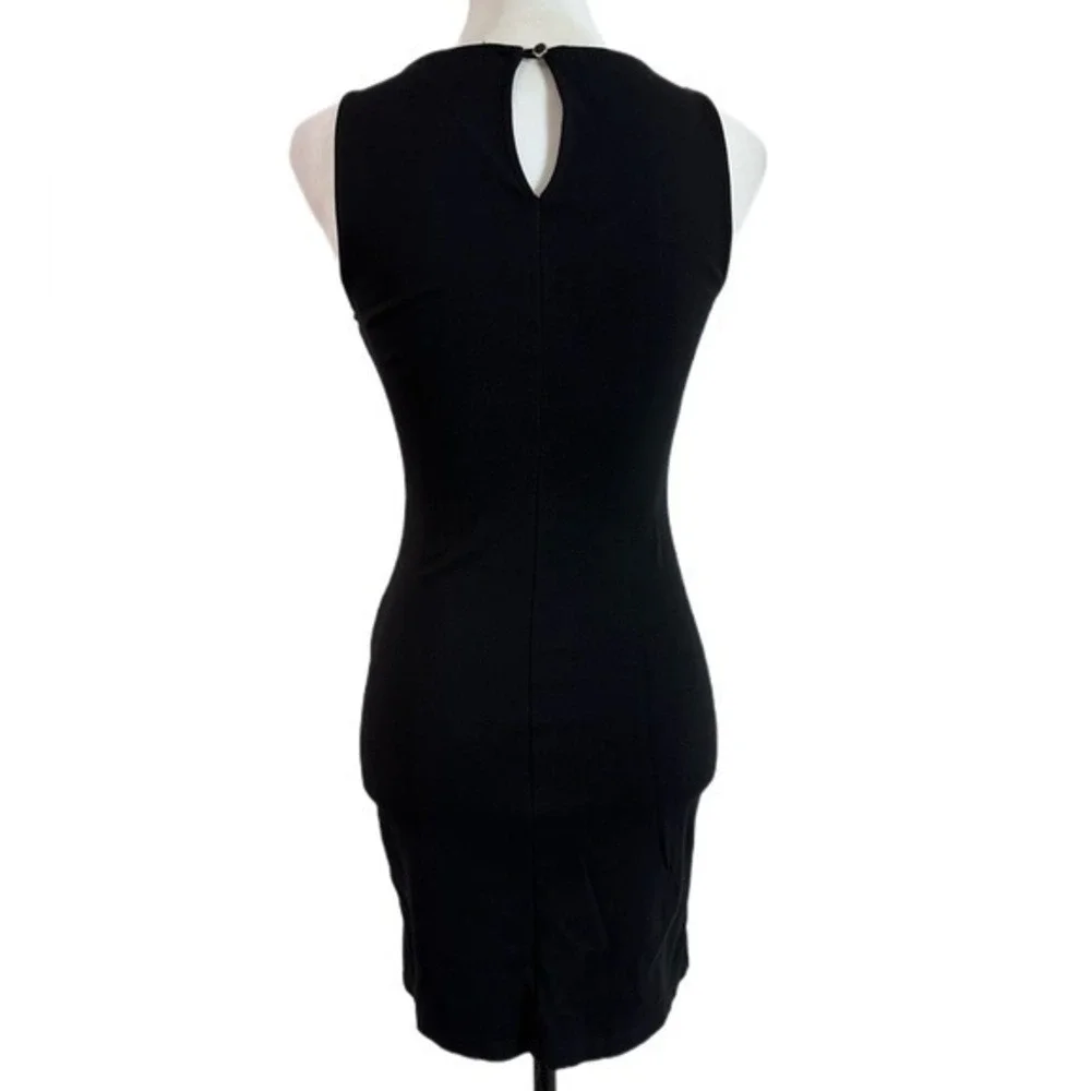 Monteau Embellished Neckline Cocktail Sheath Black Womens Dress S - Picture 3 of 6
